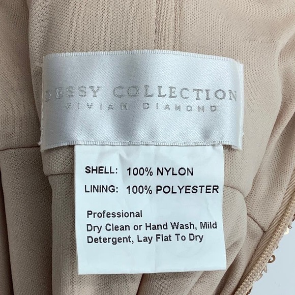 NEW! Dessy Collection Size 2 Mermaid Maxi Sequin Dress Rose Gold $285 msrp I24-7 - Picture 5 of 10